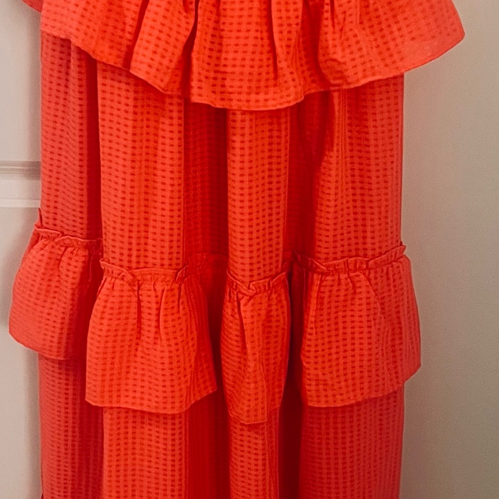 NEW Woman’s Ruffle Dress in Bright Coral perfect for SUMMER